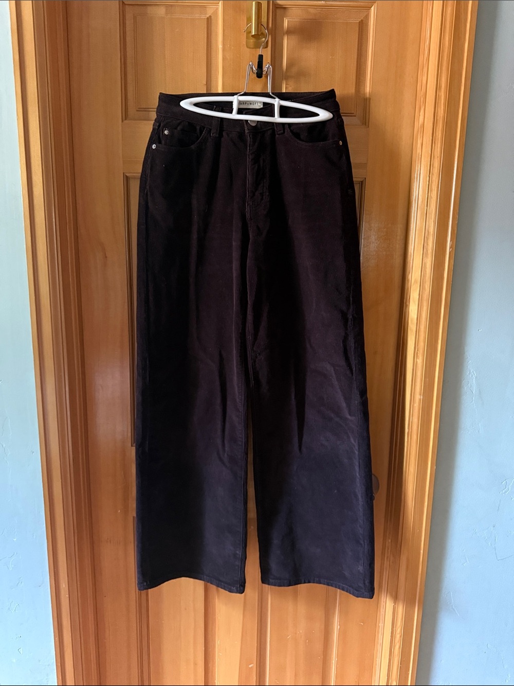 Warp + Weft Espresso NCE Wide-Leg Corduroy Pants